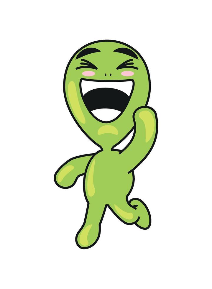 alien smiling design vector