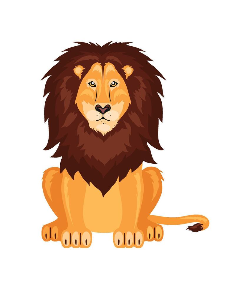 lion animal isolated vector