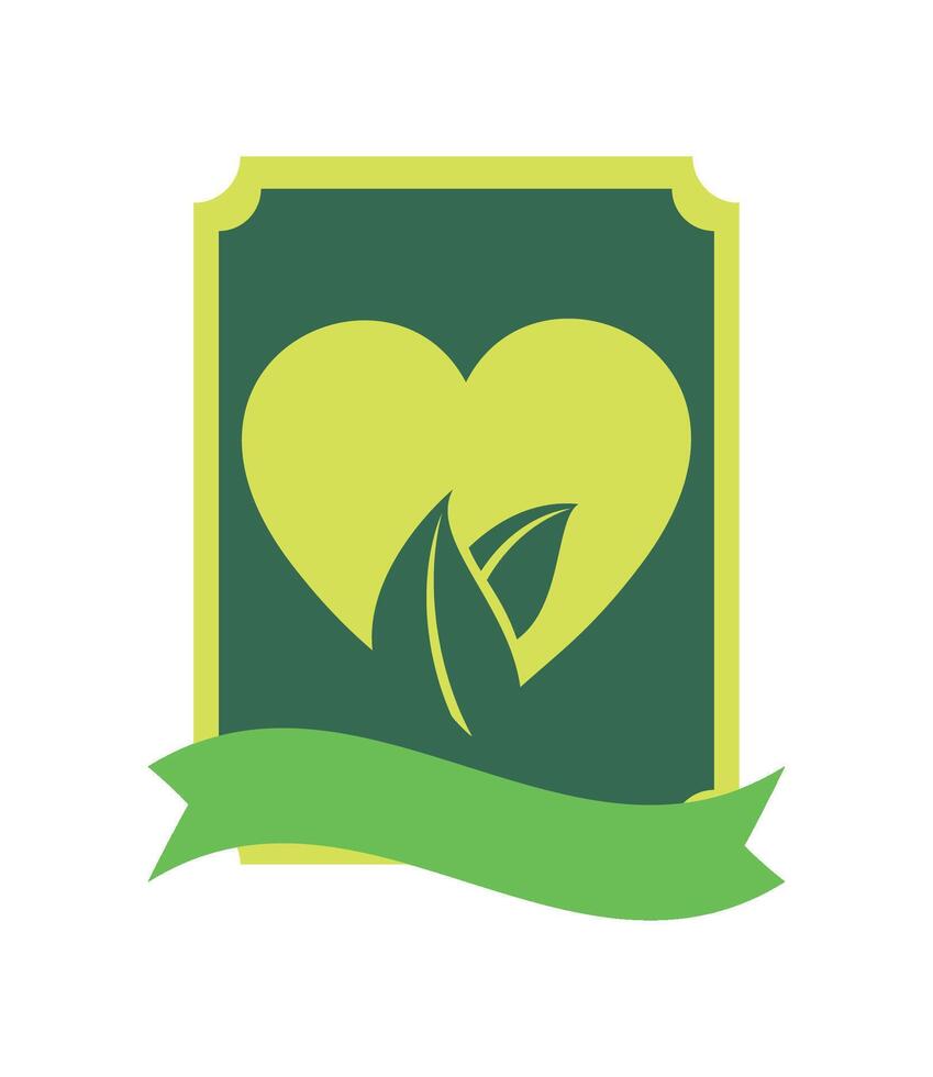 eco label love vector