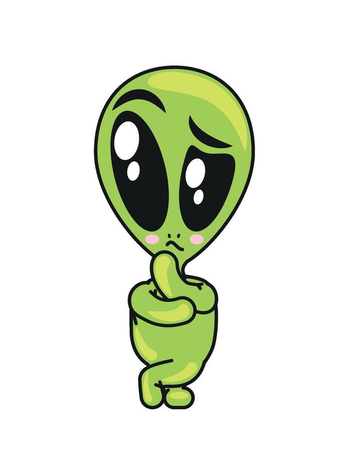 alien face portrait vector