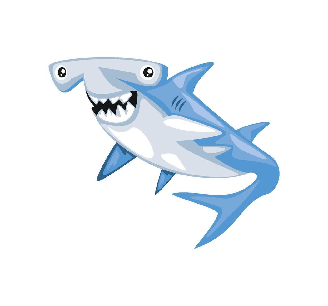hammerhead shark isolated vector