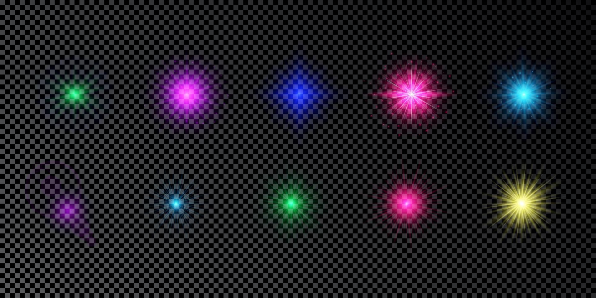 Light effect of lens flare vector