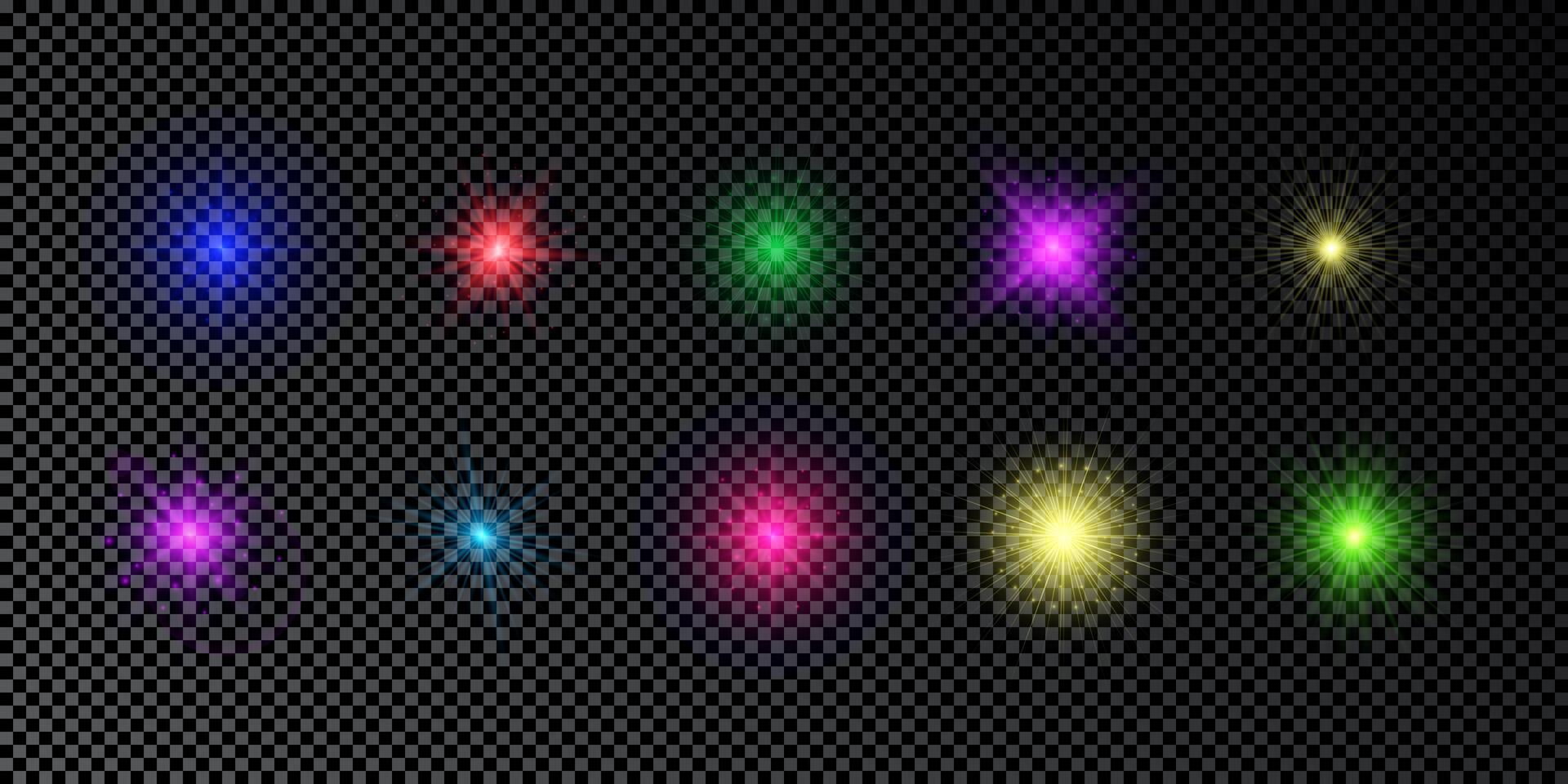Light effect of lens flare vector