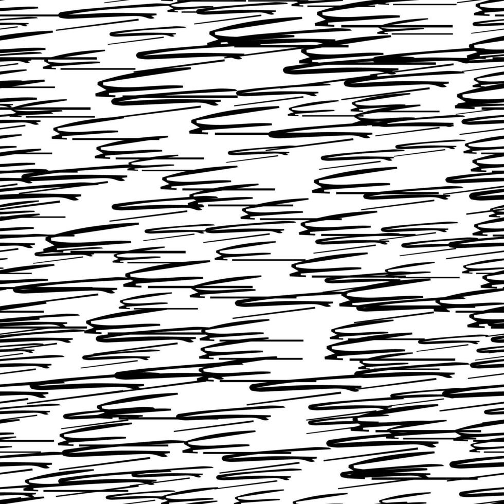 Seamless pattern with black pencil brushstrokes vector