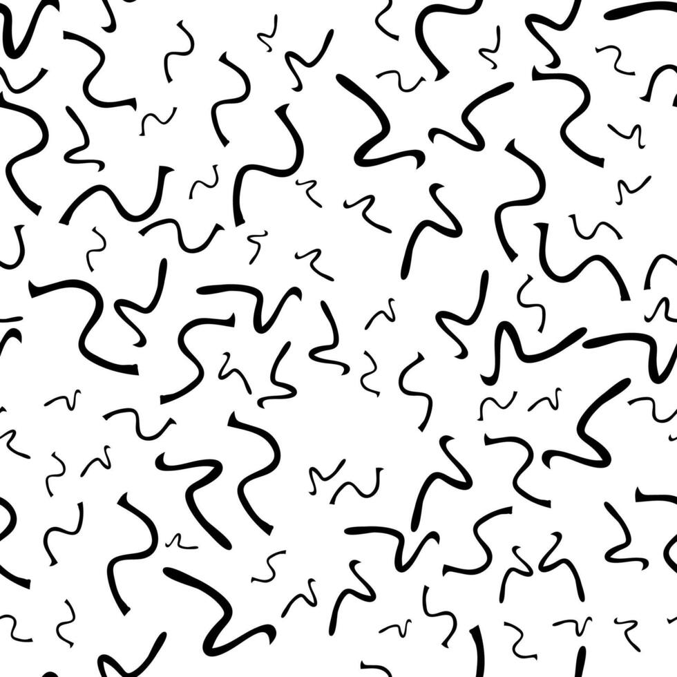 Seamless pattern with sketch squiggle vector