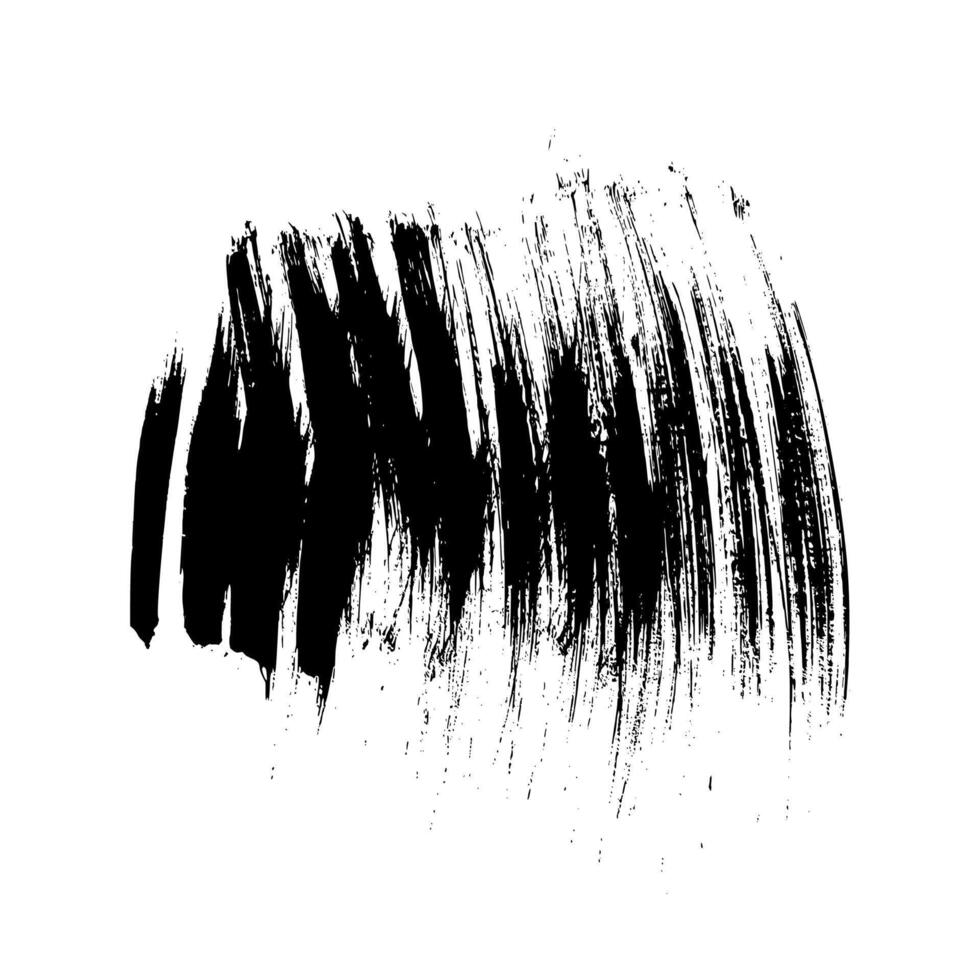 Black brush stroke on white background vector