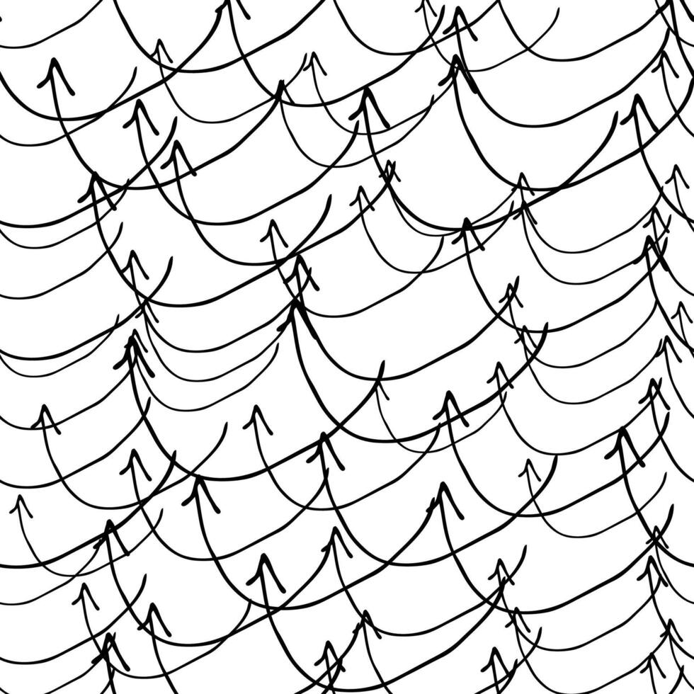 Seamless pattern with black hand drawn arrows vector