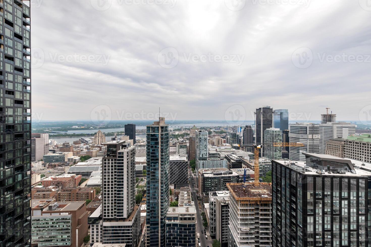 Montreal Canada Quebec downtown on 2024-06-06 from 44th floor photo