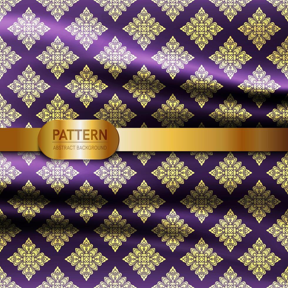 Thai luxury pattern purple background. Lai Thai element pattern. Dark purple theme for text-based compositions ads, book covers, Digital interfaces, print design templates. vector