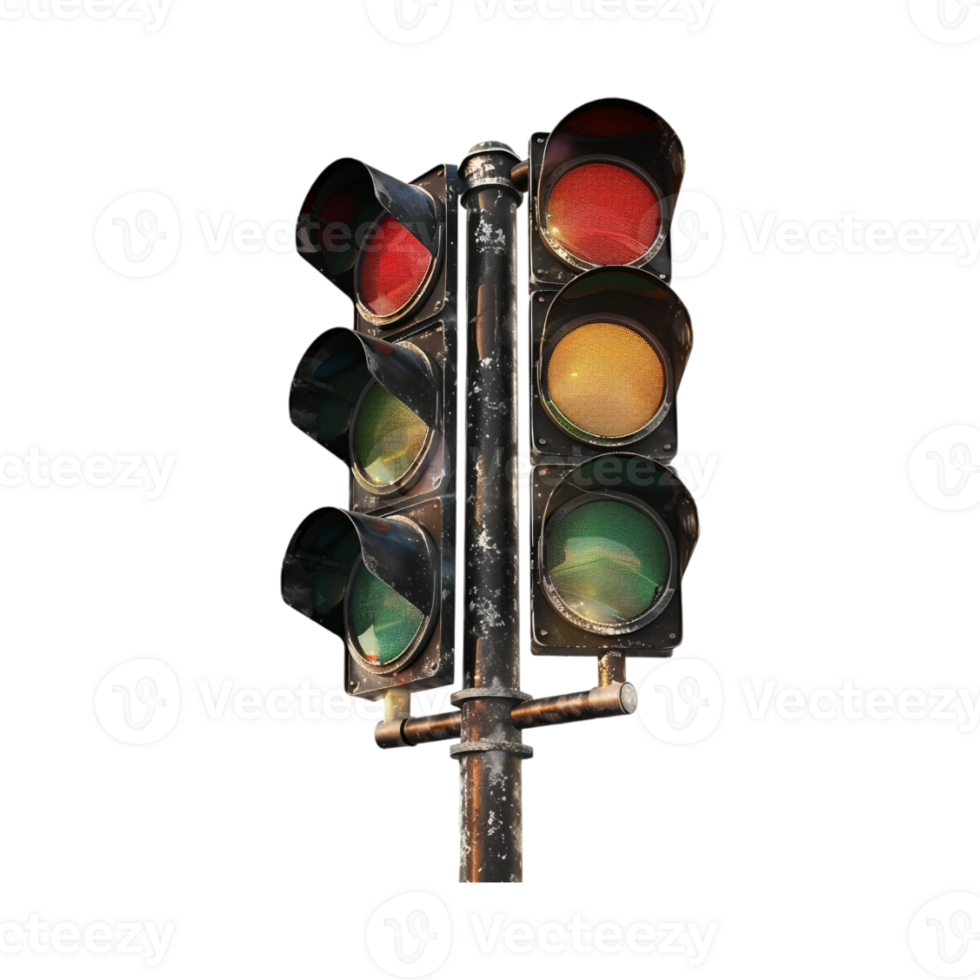 Traffic Signal on Transparent Background png