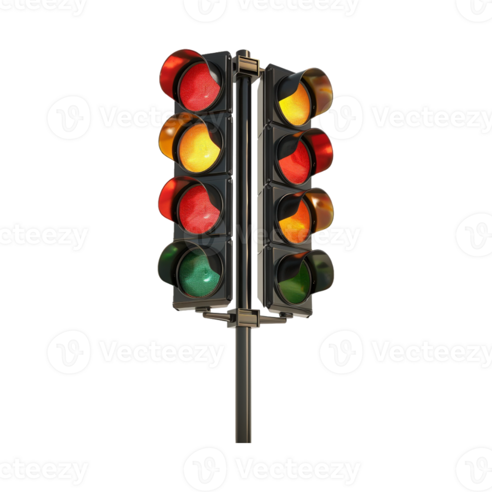 Traffic Signal on Transparent Background png