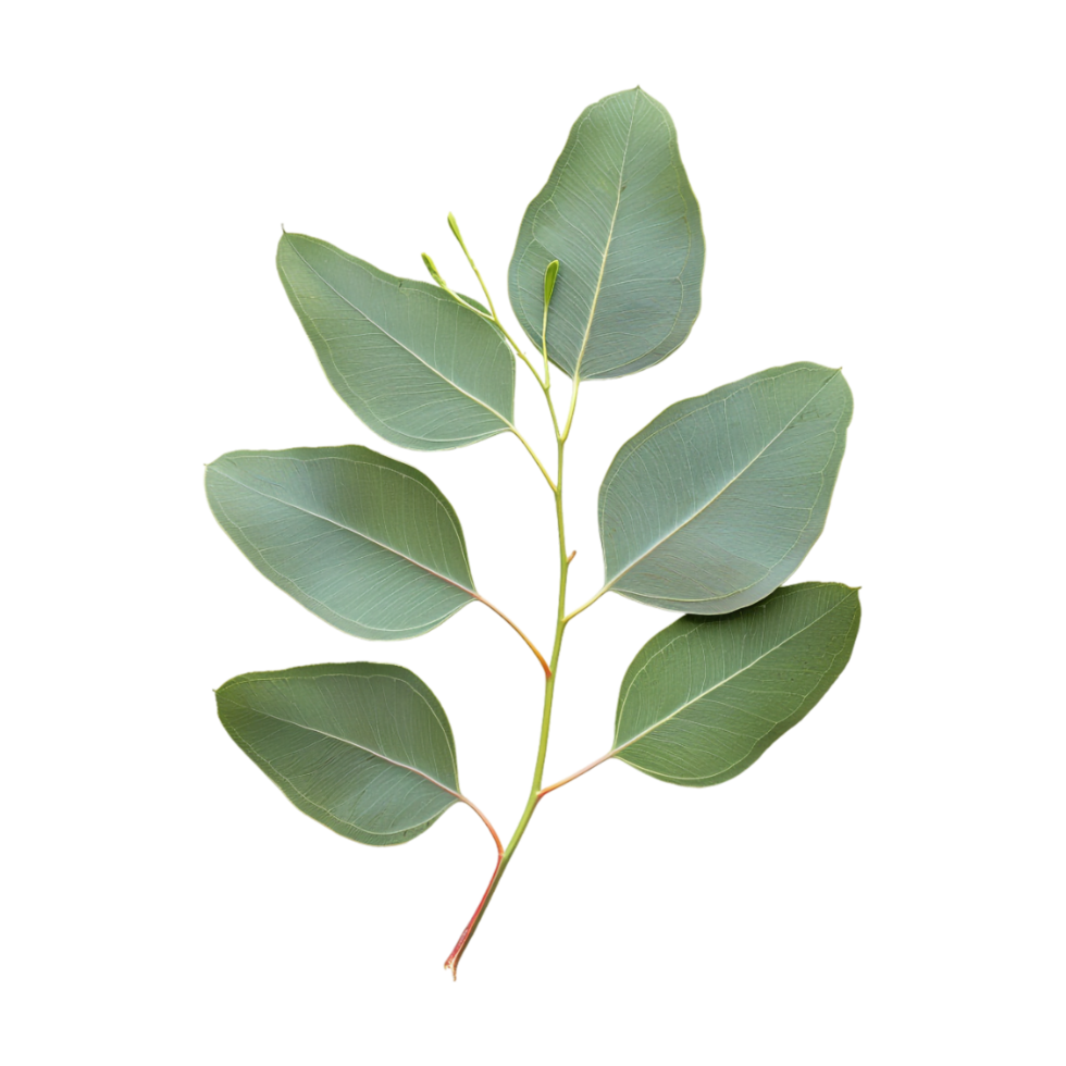 Eucalyptus cinerea Plant on Transparent Background png