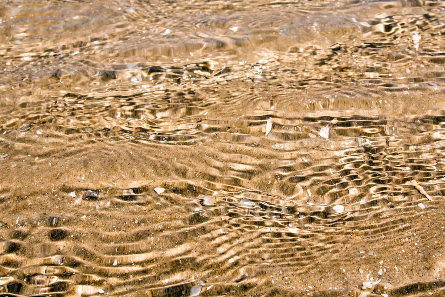 Reflection of sunlight on the moving sea water surface photo