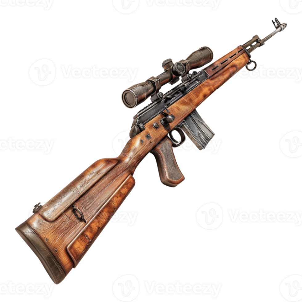 Firing Rifle on Transparent Background png