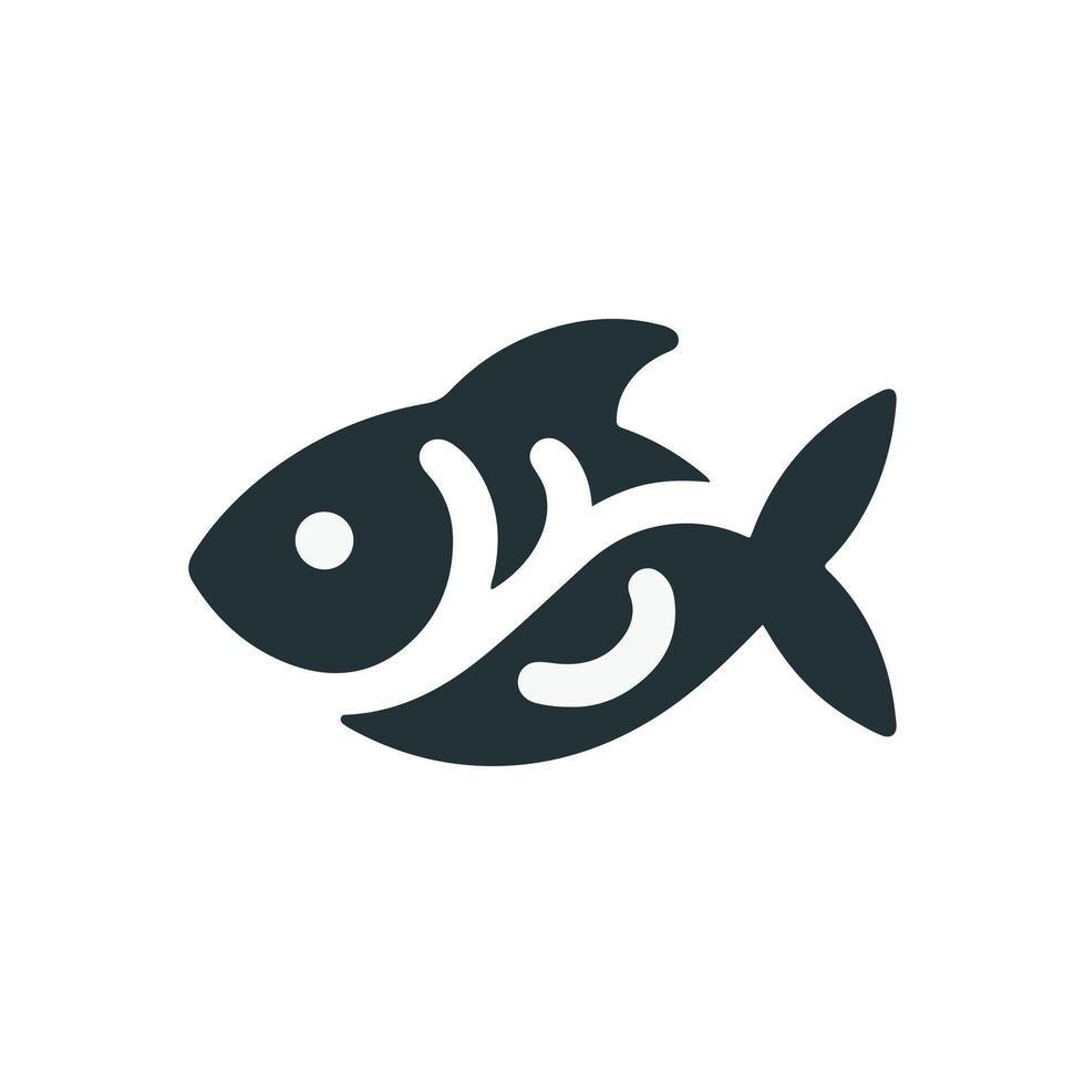 Fish Icon White Background vector