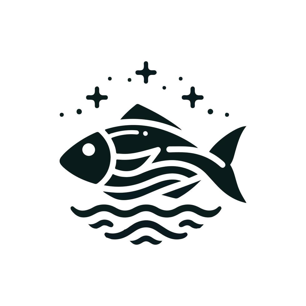 Fish Icon White Background vector