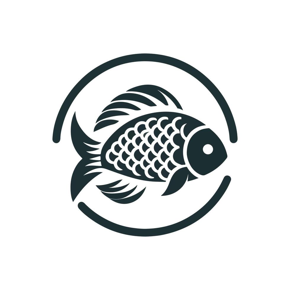 Fish Icon White Background vector