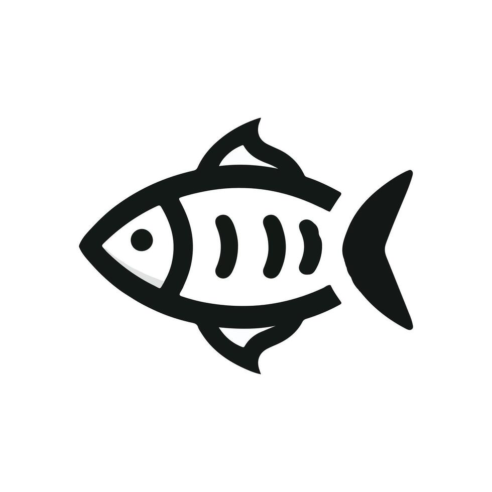Fish Icon White Background vector