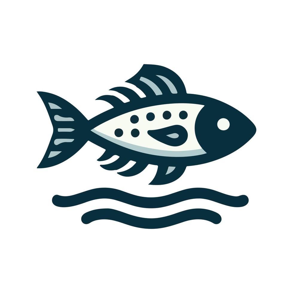 Fish Icon White Background vector