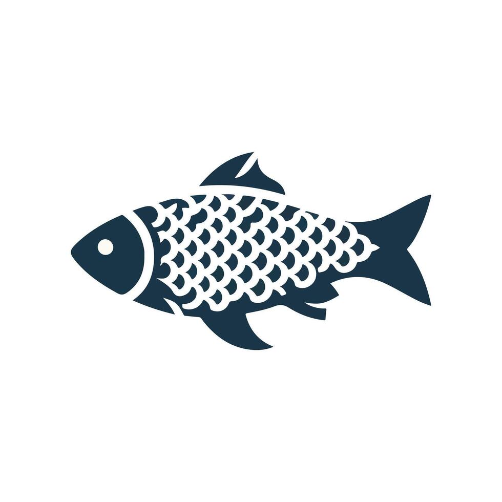 Fish Icon White Background vector