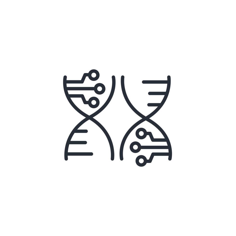 chromosomes icon. .Editable stroke.linear style sign for use web design,logo.Symbol illustration. vector