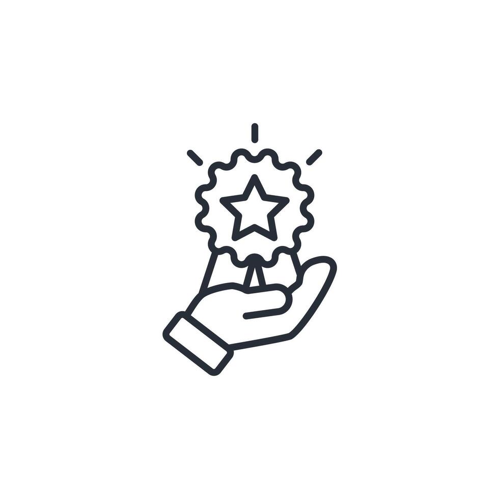 qualification icon. .Editable stroke.linear style sign for use web design,logo.Symbol illustration. vector