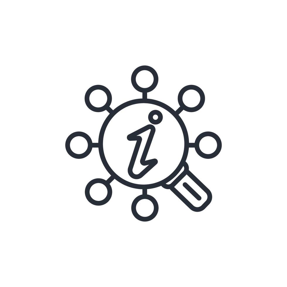 Information Retrieval icon. .Editable stroke.linear style sign for use web design,logo.Symbol illustration. vector