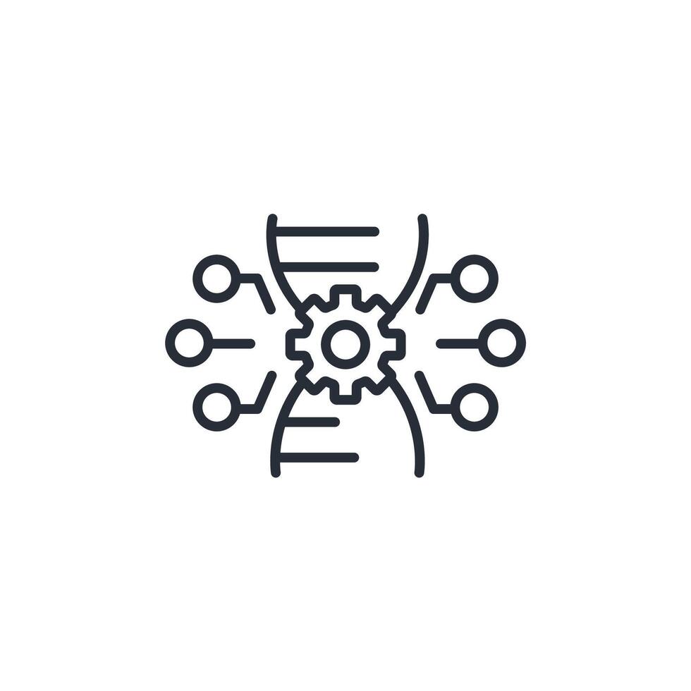 biotechnology icon. .Editable stroke.linear style sign for use web design,logo.Symbol illustration. vector
