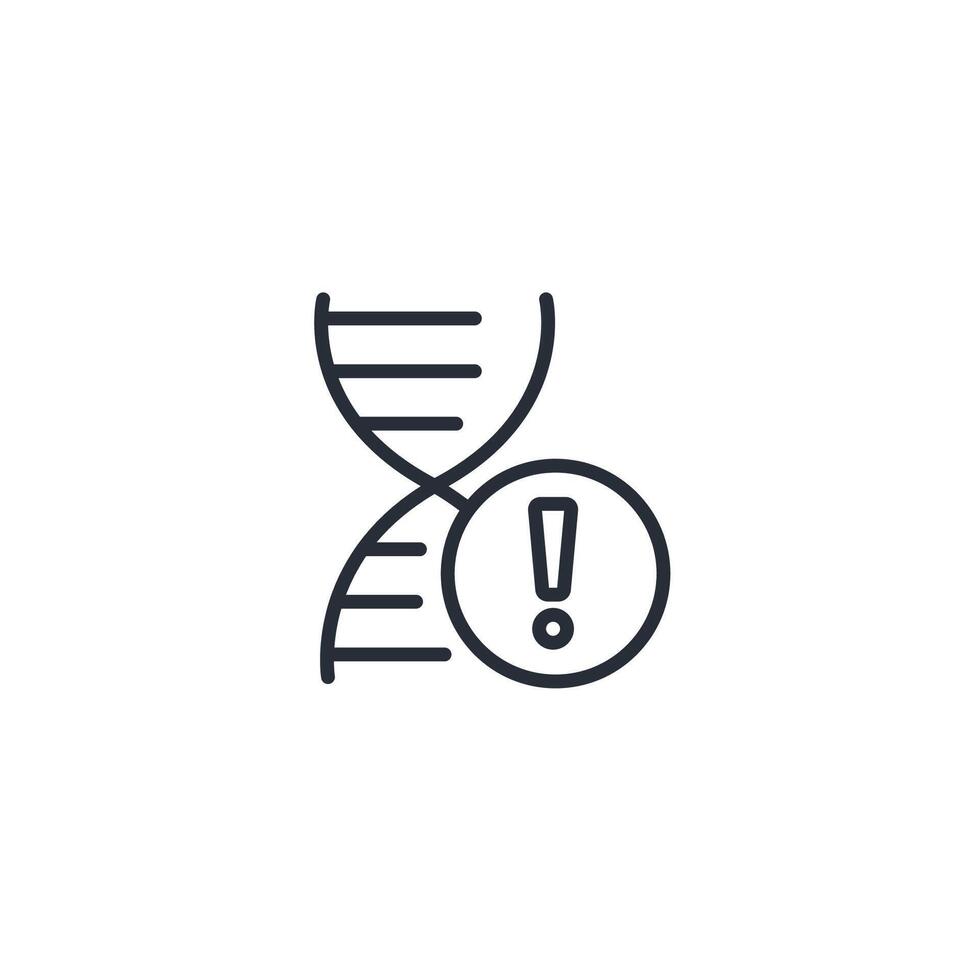 genetic disorders icon. .Editable stroke.linear style sign for use web design,logo.Symbol illustration. vector