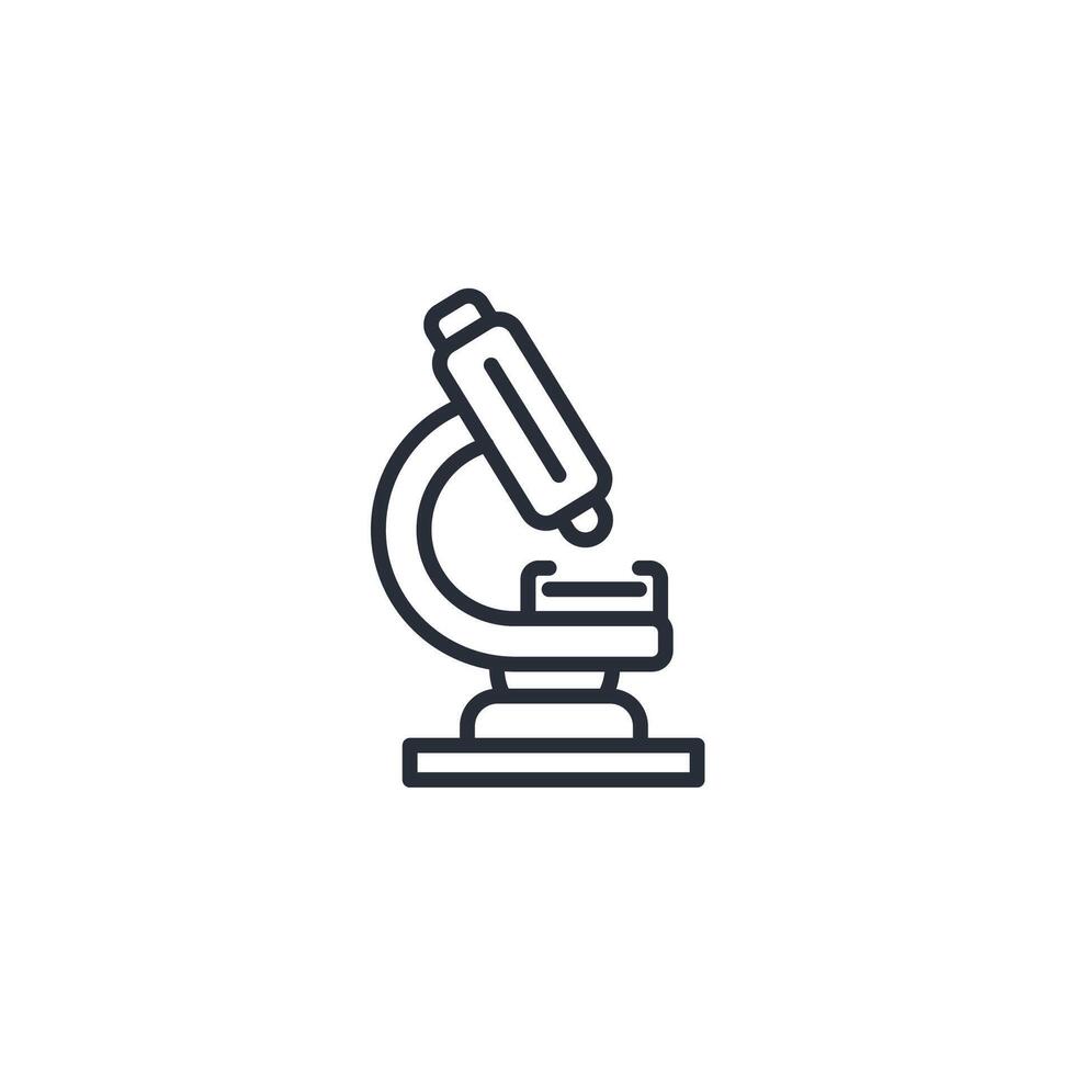 microscope icon. .Editable stroke.linear style sign for use web design,logo.Symbol illustration. vector