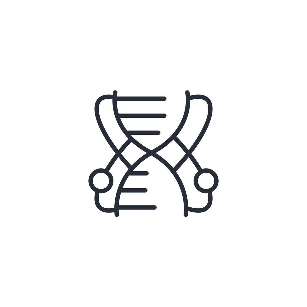 genome icon. .Editable stroke.linear style sign for use web design,logo.Symbol illustration. vector