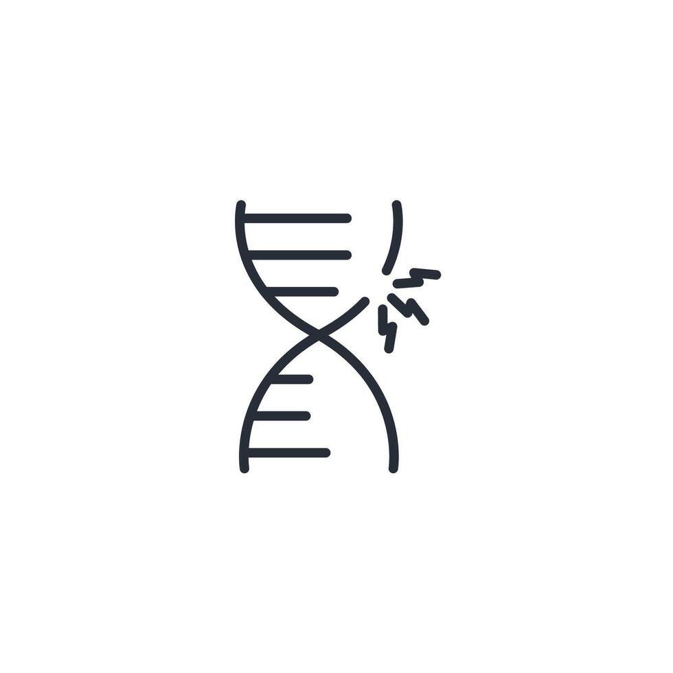 mutation icon. .Editable stroke.linear style sign for use web design,logo.Symbol illustration. vector