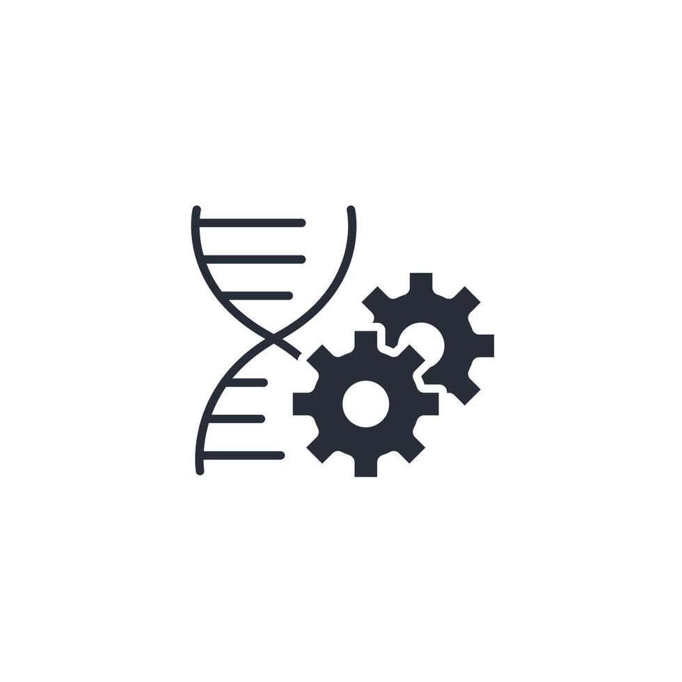 genetic engineering icon. .Editable stroke.linear style sign for use web design,logo.Symbol illustration. vector