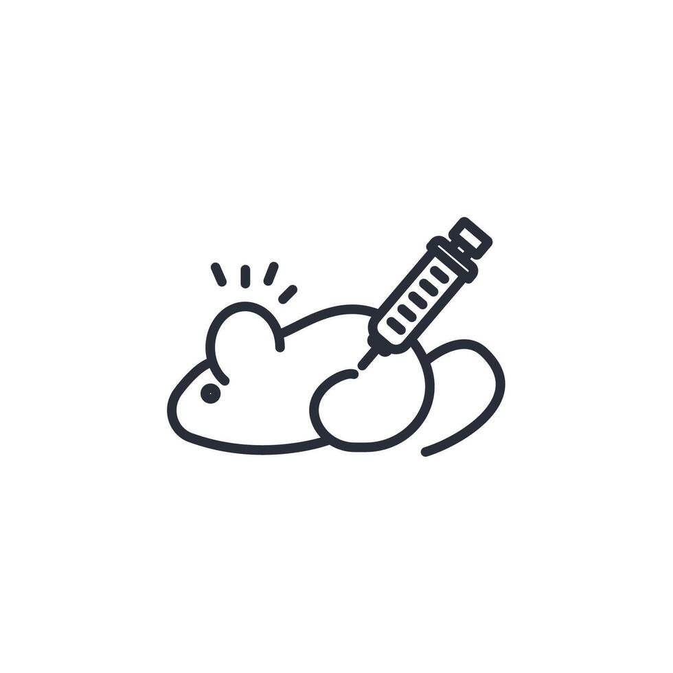 experiment rat icon. .Editable stroke.linear style sign for use web design,logo.Symbol illustration. vector