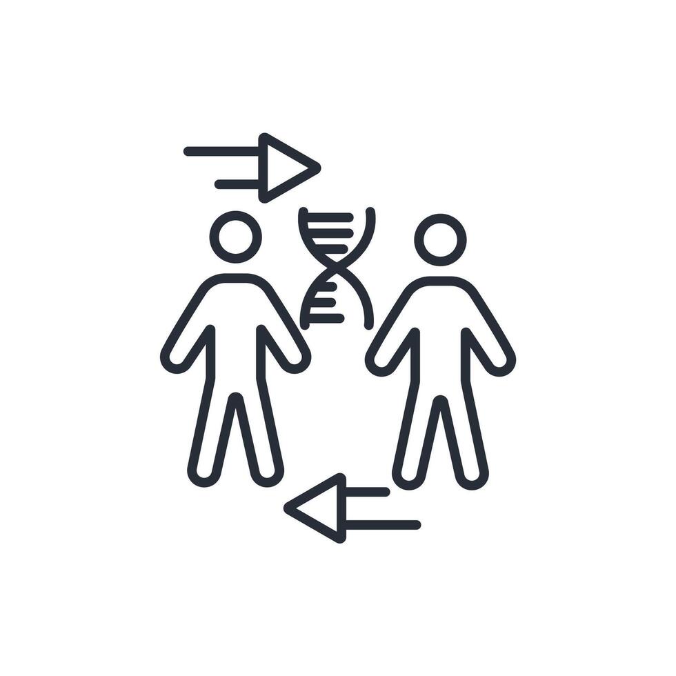cloning icon. .Editable stroke.linear style sign for use web design,logo.Symbol illustration. vector