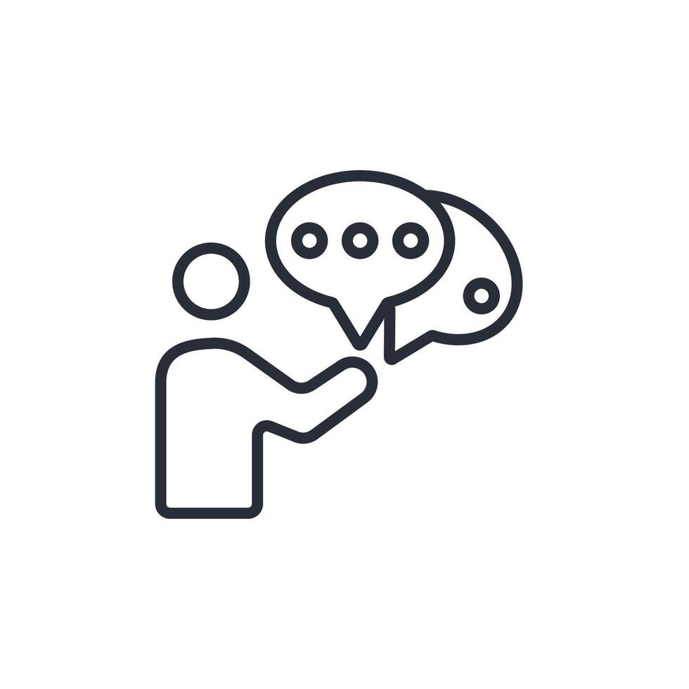 advice icon. .Editable stroke.linear style sign for use web design,logo.Symbol illustration. vector