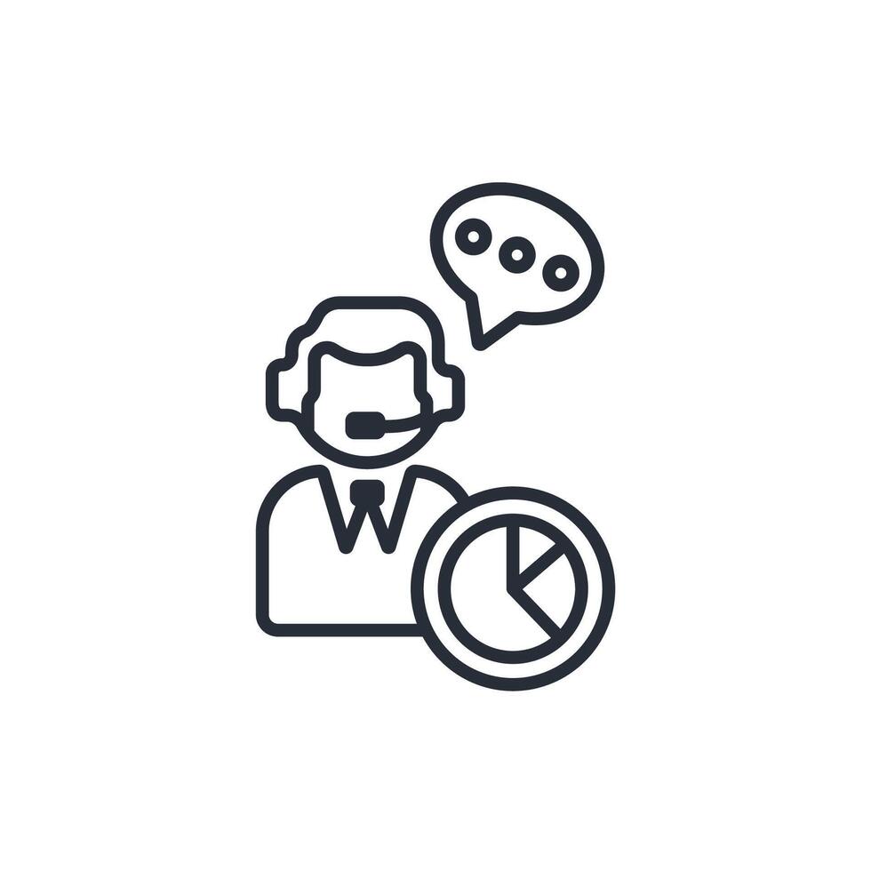 consultant icon. .Editable stroke.linear style sign for use web design,logo.Symbol illustration. vector