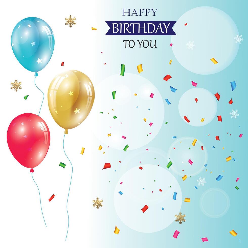Birthday beautiful card vector