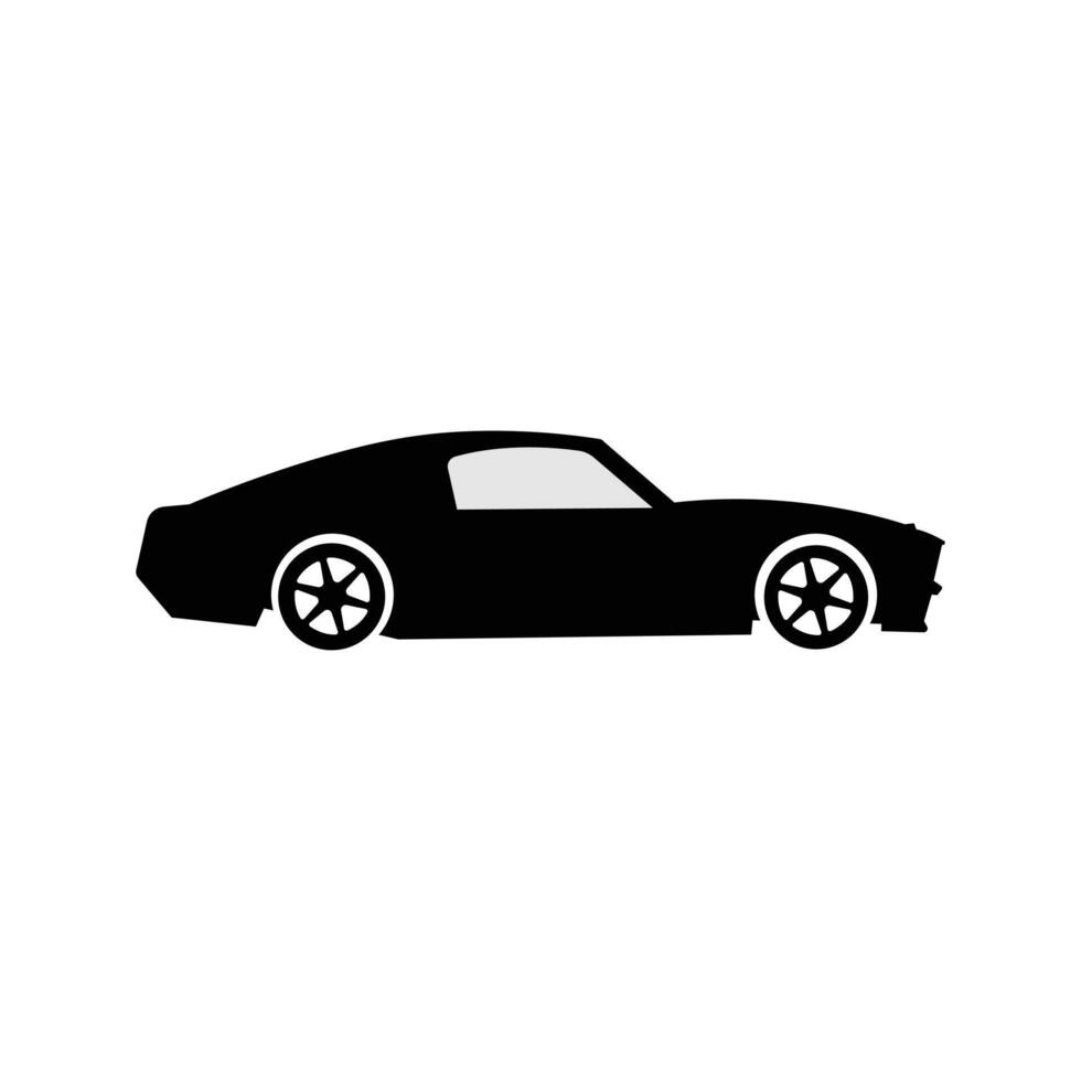 Modern car minimalistic illustration car logo icon set on black background vector