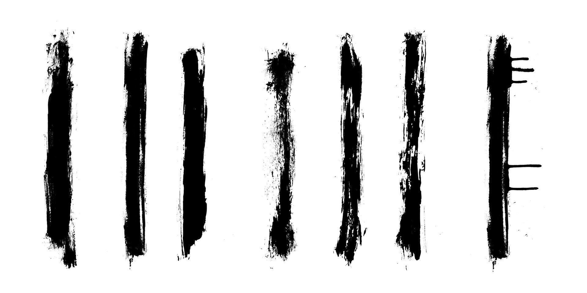 Grunge brush stroke set. Grungy brushstroke collection. vector