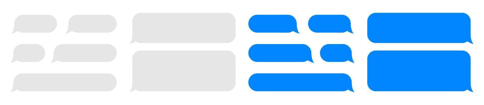 Chat message blank frame. Speech bubble dialog template. vector