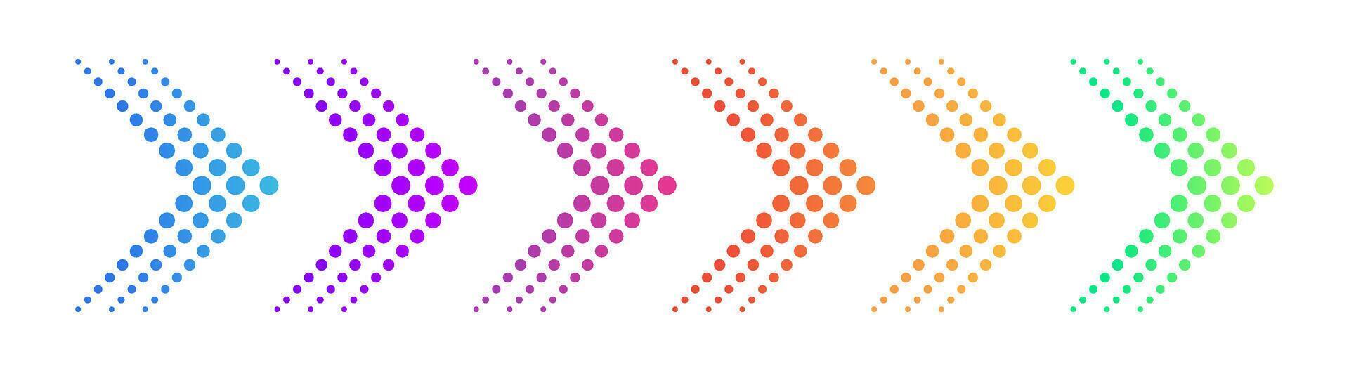 Dotted arrows. Arrows icons set. Arrow icon. Arrow collection. Arrow Cursor illustration. Dotted cursor vector
