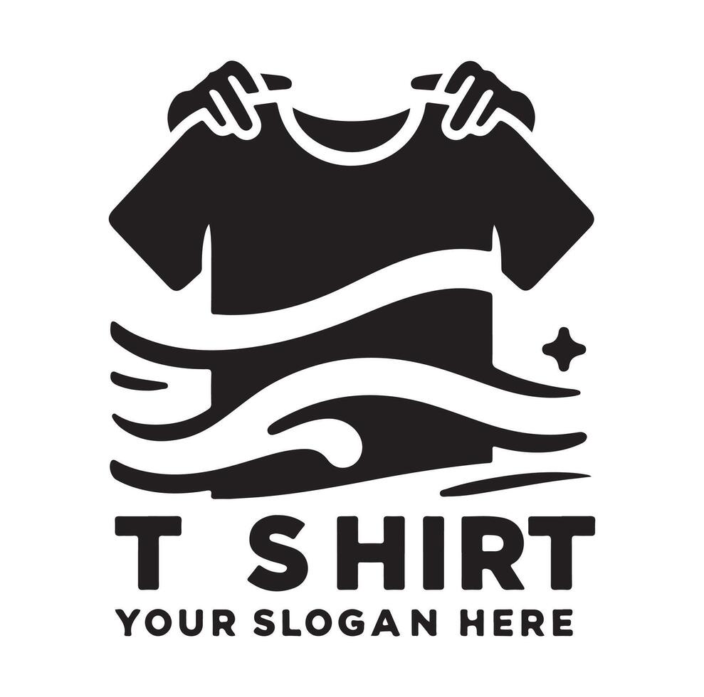 cloth t shirt icon logo silhouette vector