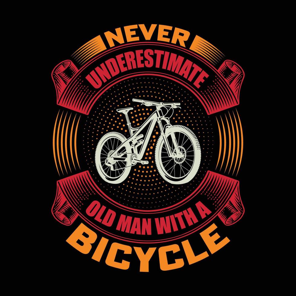 Bicycle T-Shirt Design vector