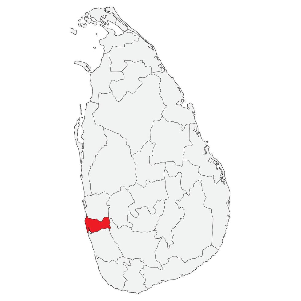 Sri Lanka map. Map of Sri Lanka with capital city Colombo 47086874 ...