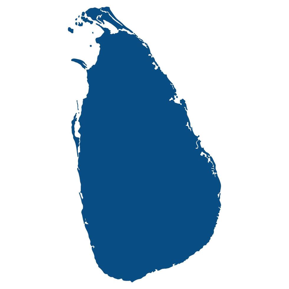 Sri Lanka map. Map of Sri Lanka in blue color vector