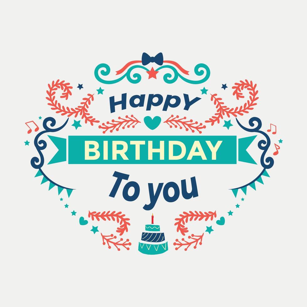 Happy Birthday celebration background banner template vector