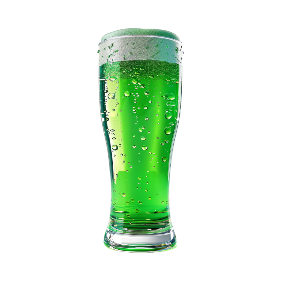 Green Beer Glass for Saint Patrick's Day on Transparent Background png
