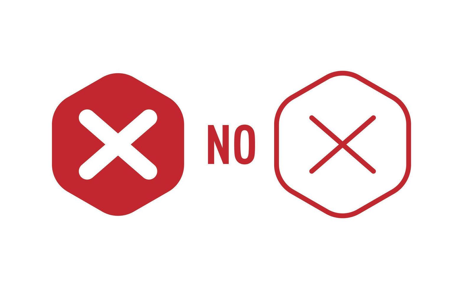 Wrong or No sign illustration. vector