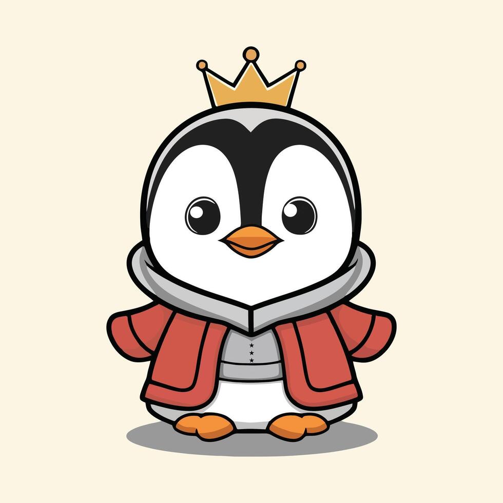 Cute penguin cartoon icon illustration cartoon concept vector